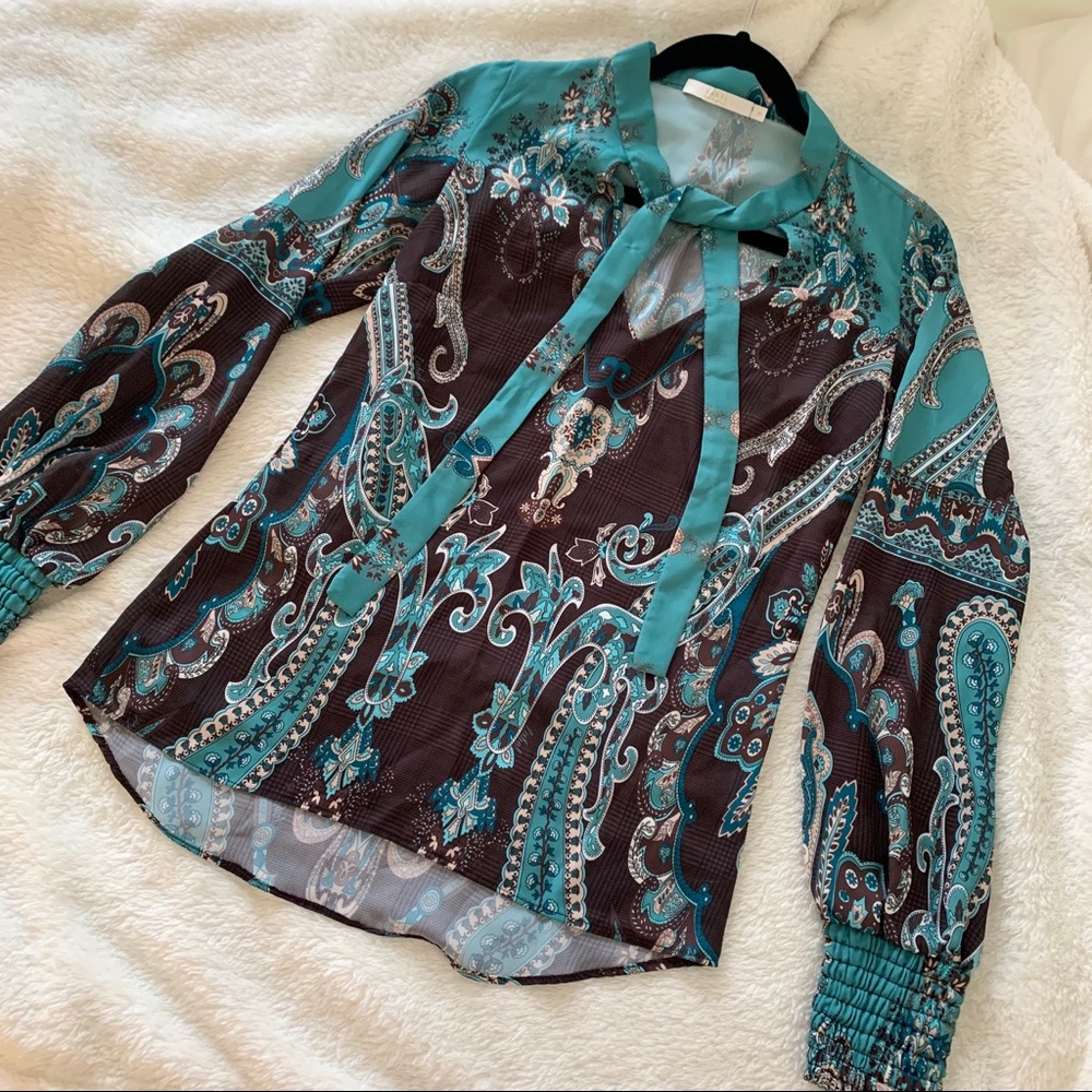 Vintage style paisley blouse